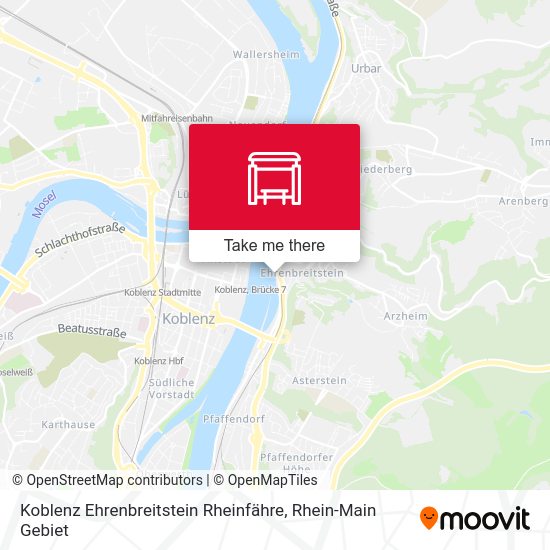 Карта Koblenz Ehrenbreitstein Rheinfähre