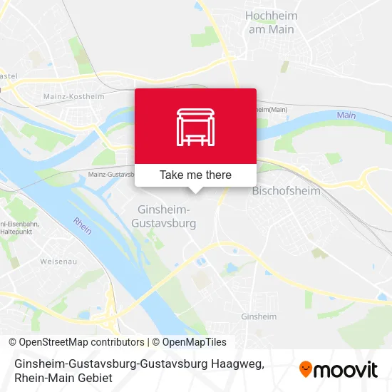 Карта Ginsheim-Gustavsburg-Gustavsburg Haagweg