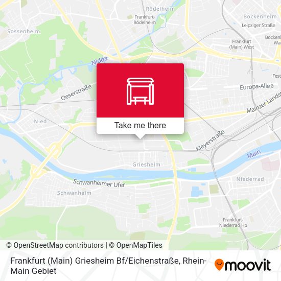 Карта Frankfurt (Main) Griesheim Bf / Eichenstraße