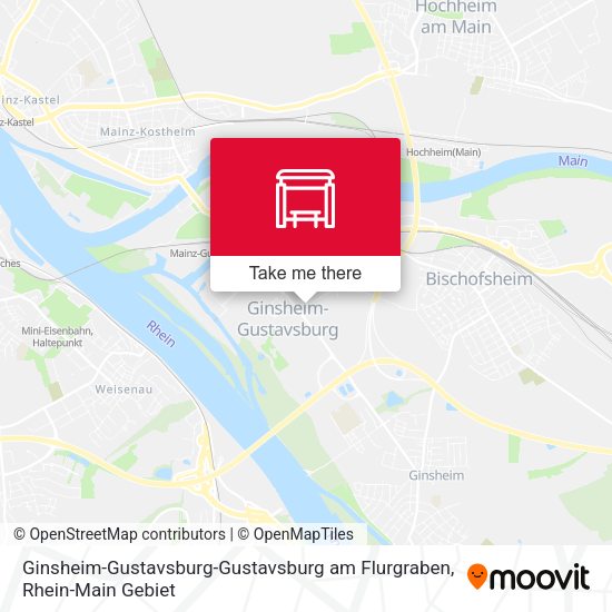 Карта Ginsheim-Gustavsburg-Gustavsburg am Flurgraben