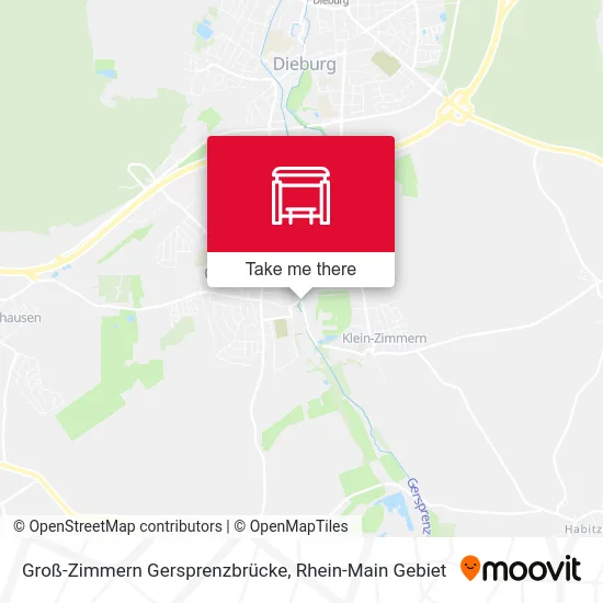 Карта Groß-Zimmern Gersprenzbrücke