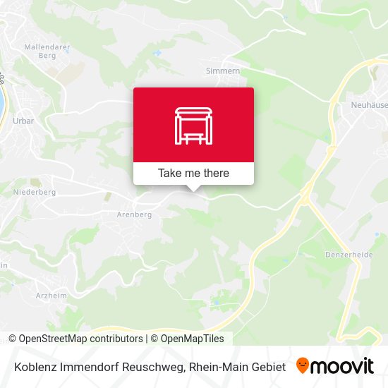 Карта Koblenz Immendorf Reuschweg