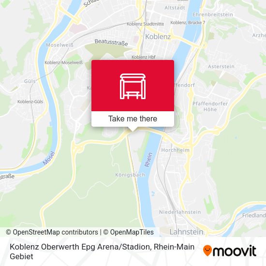 Карта Koblenz Oberwerth Epg Arena / Stadion
