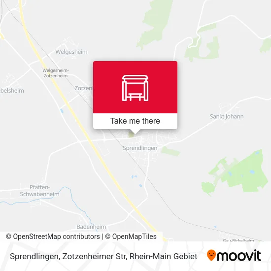 Карта Sprendlingen, Zotzenheimer Str