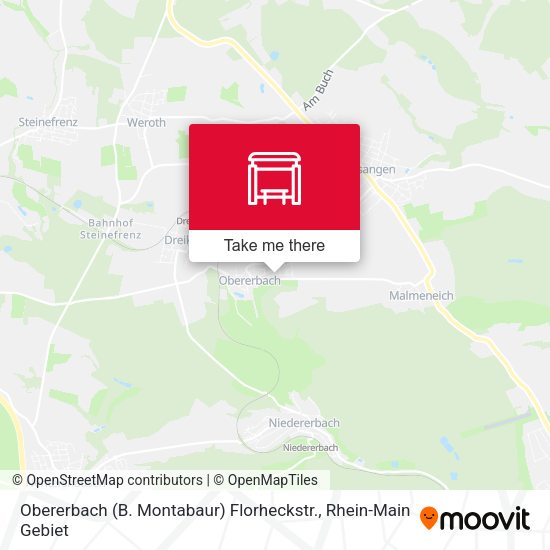 Карта Obererbach (B. Montabaur) Florheckstr.