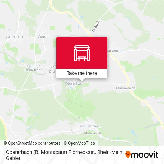Карта Obererbach (B. Montabaur) Florheckstr.