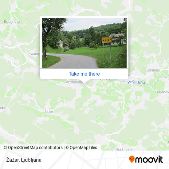 Žažar map