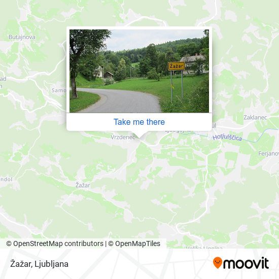 Žažar map