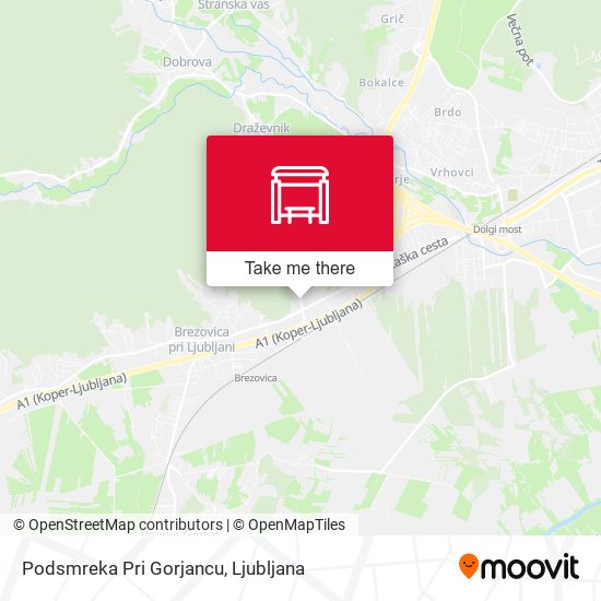 Podsmreka Pri Gorjancu map