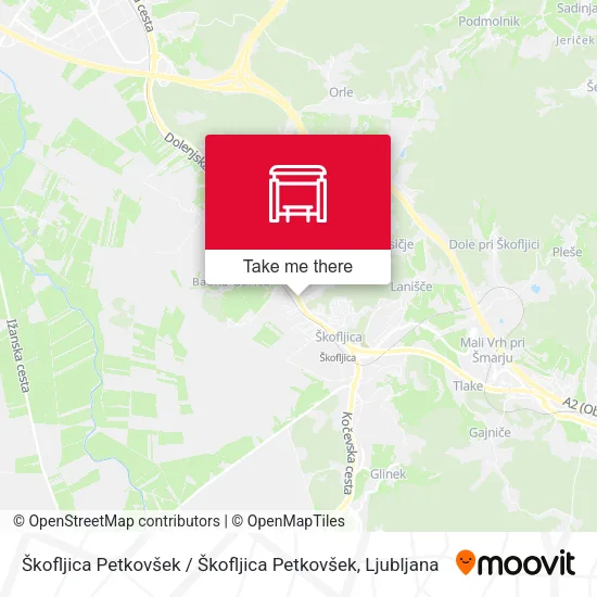 Škofljica Petkovšek / Škofljica Petkovšek map