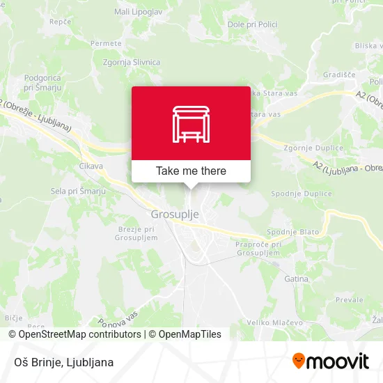 Oš Brinje map