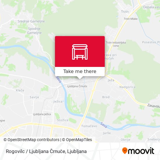 Rogovilc / Ljubljana Črnuče map