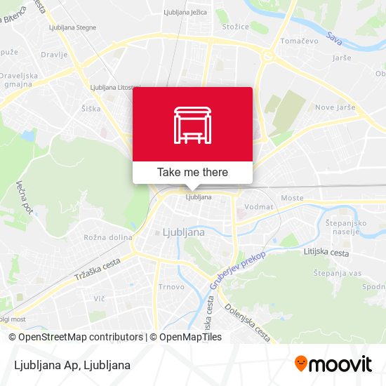 Ljubljana Ap map