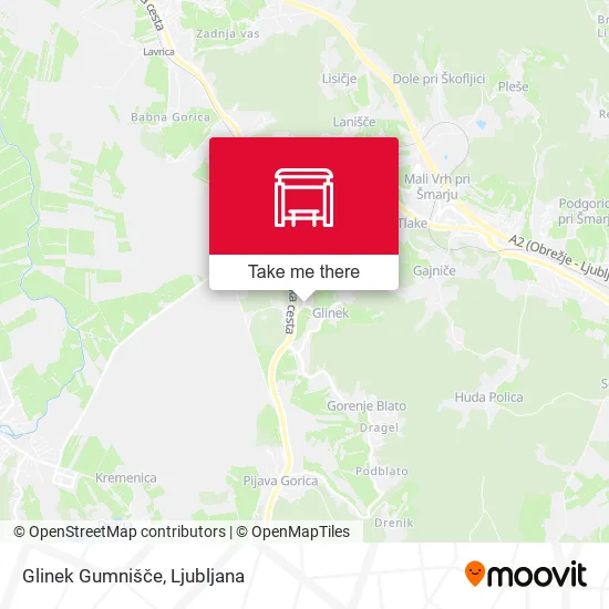 Glinek Gumnišče map