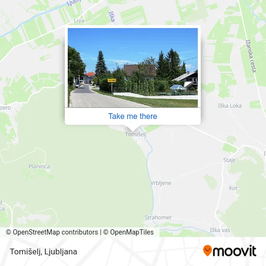 Tomišelj map