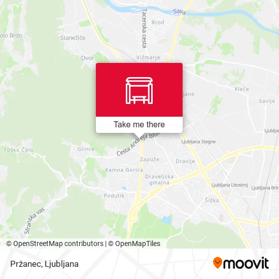 Pržanec map