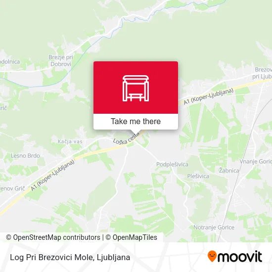 Log Pri Brezovici Mole map