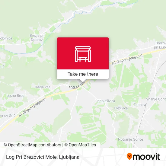 Log Pri Brezovici Mole map