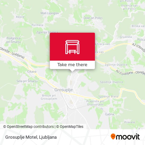 Grosuplje Motel map
