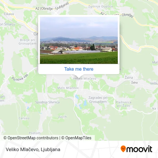 Veliko Mlačevo map