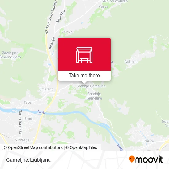 Gameljne map