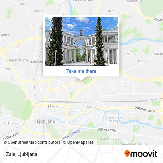 Žale map