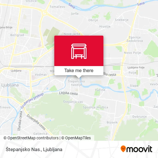 Štepanjsko Nas. map