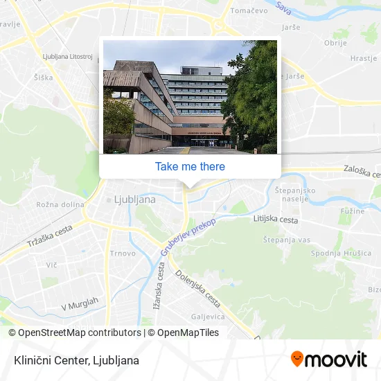 Klinični Center map