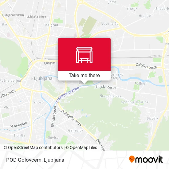 POD Golovcem map