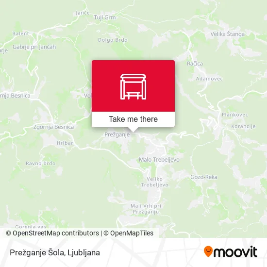 Prežganje Šola map