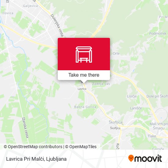 Lavrica Pri Malči map