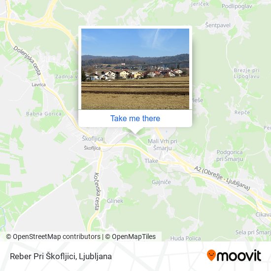 Reber Pri Škofljici map