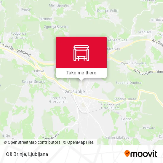 Oš Brinje map