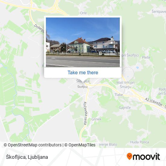 Škofljica map