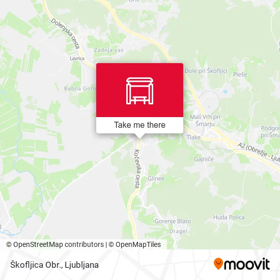Škofljica Obr. map