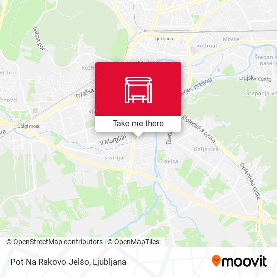 Pot Na Rakovo Jelšo map