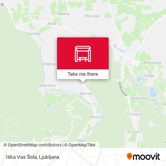 Iška Vas Šola map