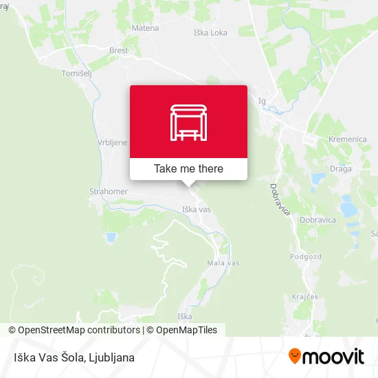 Iška Vas Šola map
