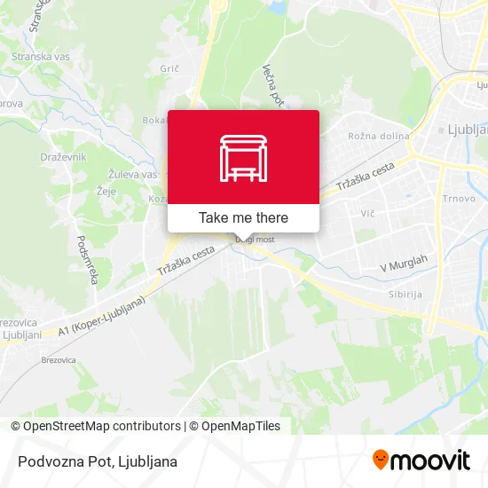 Podvozna Pot map