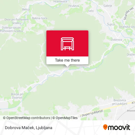 Dobrova Maček map