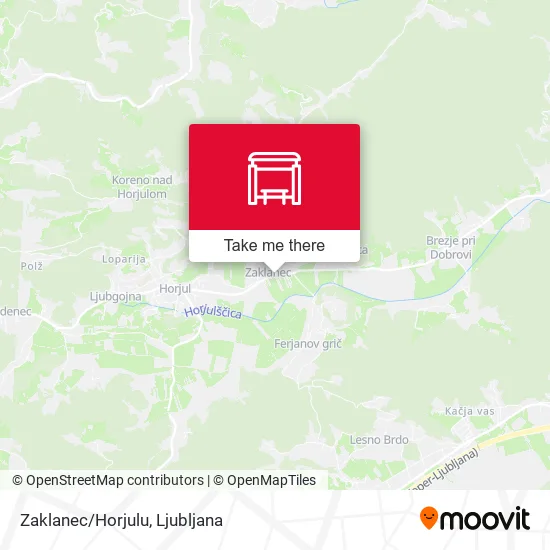 Zaklanec/Horjulu map