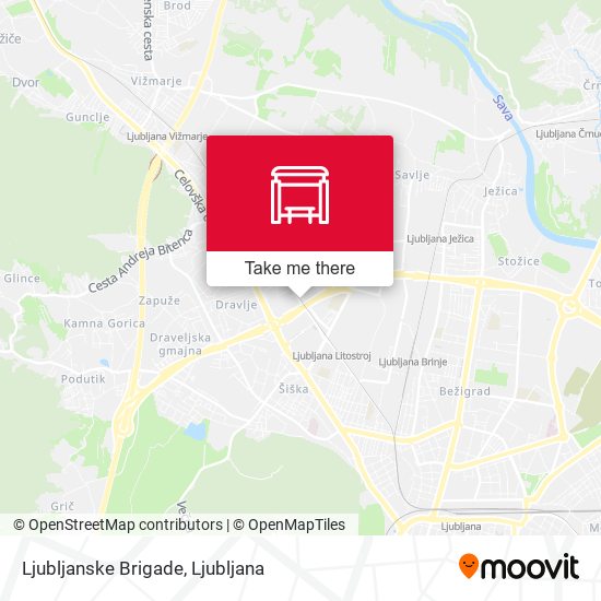 Ljubljanske Brigade map