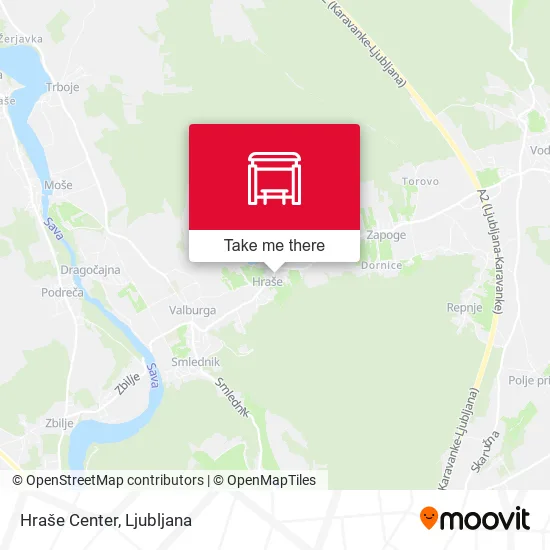 Hraše Center map
