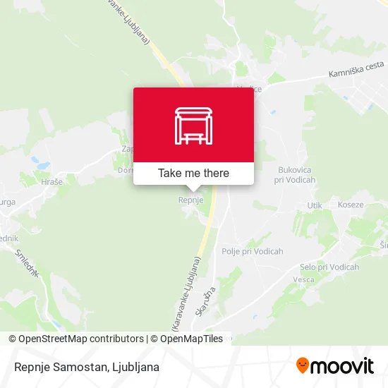 Repnje Samostan map