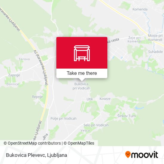 Bukovica Plevevc map