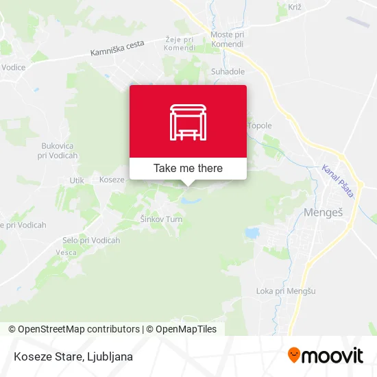 Koseze Stare map