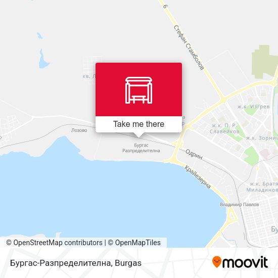 Карта Бургас-Разпределителна