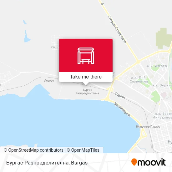 Карта Бургас-Разпределителна