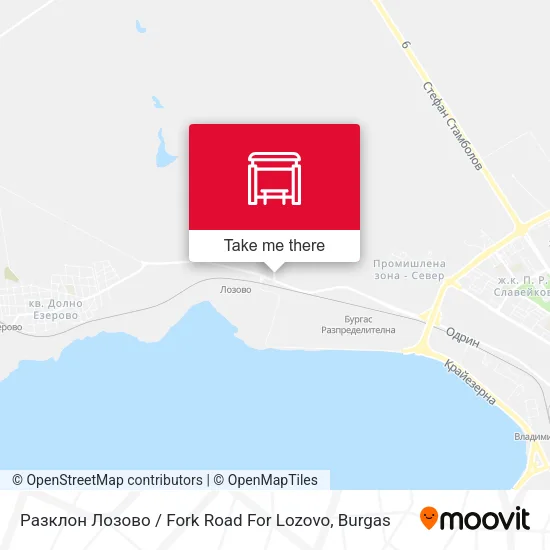 Карта Разклон Лозово / Fork Road For Lozovo