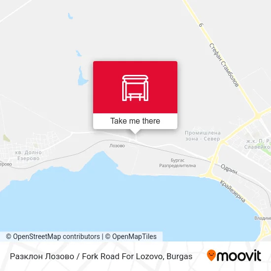 Карта Разклон Лозово / Fork Road For Lozovo
